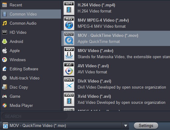 Convert XAVC MXF to MOV and play with QuickTime